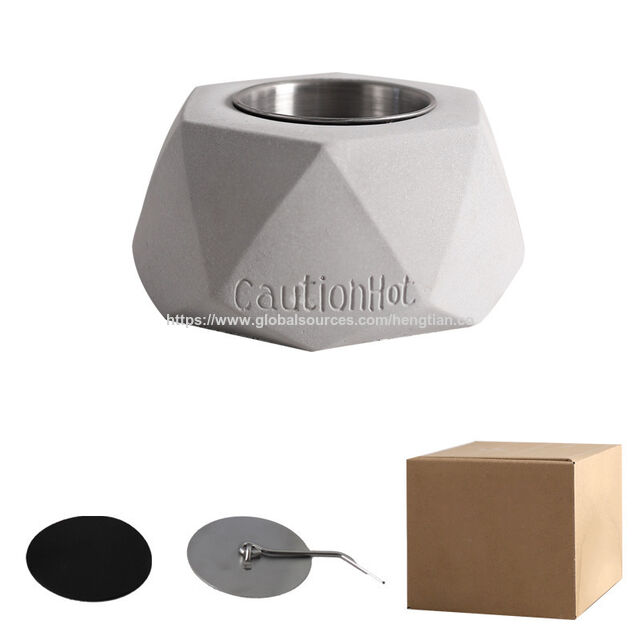 Mini Lareira de Mesa: Aquecedor de Álcool com Chama Real - Lareira Criativa em Forma de Diamante para Interior/Exterior