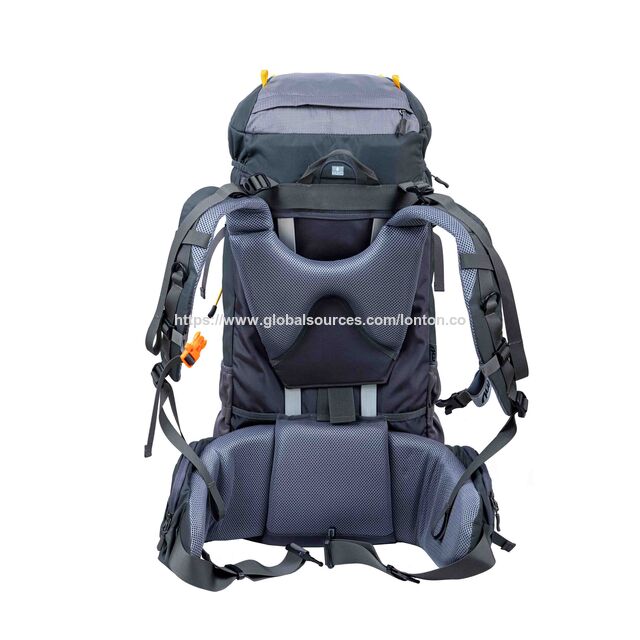 NiHiGH Hiking Backpack with Aluminum Frame, Waterproof Nylon Outdoor Backpack for Trekking, Camping & Travel