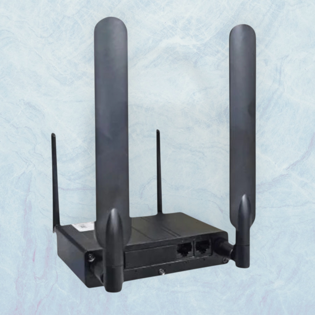 Routeur 4G LTE avec Double Port Ethernet, WiFi 802.11n et Montage sur Rail DIN pour la Surveillance à Distance IoT