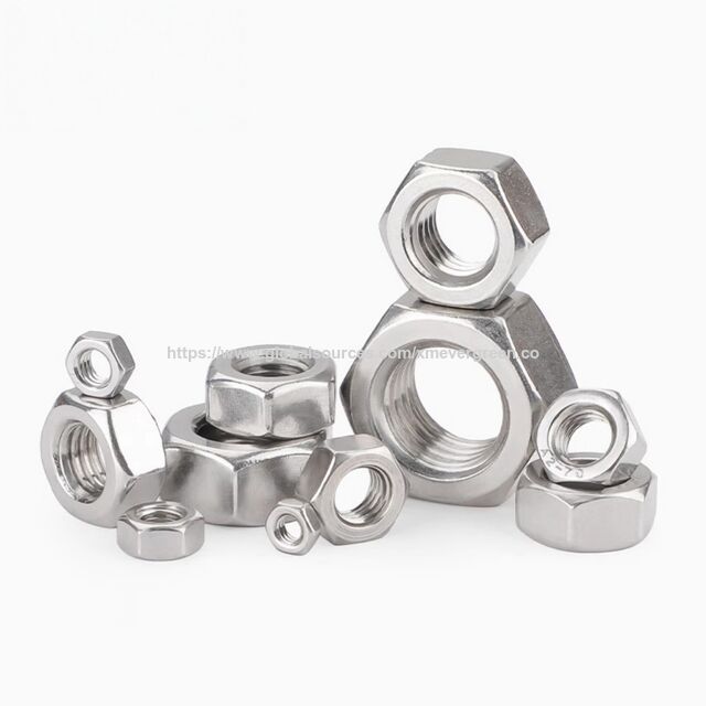 Tuercas de Perno Hexagonal de Acero Inoxidable 304, Surtido de Tuercas Roscadas Métricas M4 a M24, Juego de Tuercas de Bloqueo de Alta Resistencia