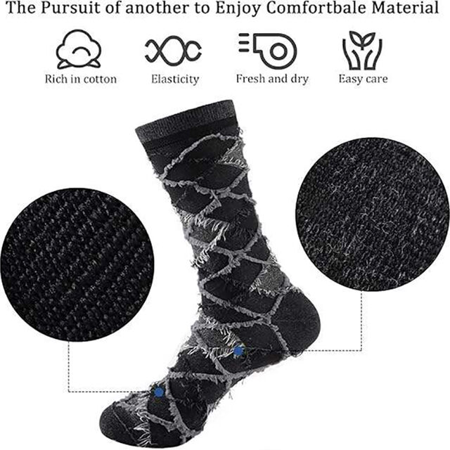 OEM ODM Men's Cotton Socks Custom Designer Black Business Socks Business Argyle Pattern Cotton Crew Men Dress Socks Wholesale