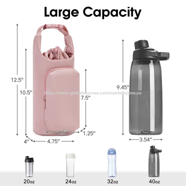 Hot Sale Outdoor Sports Water Bottle Carrier Bag, Portable Insulated Bottle Pouch with Handle & Adjustable Strap, Universal Therma