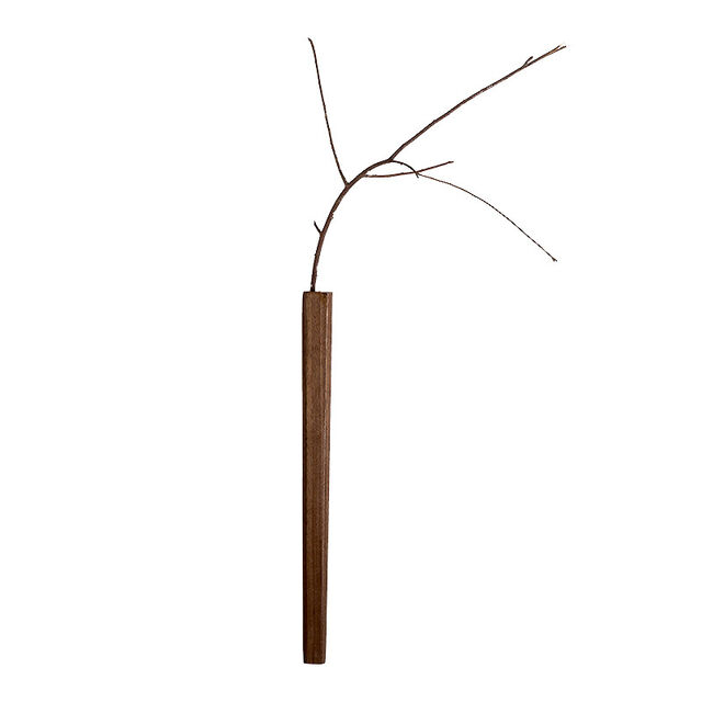 Vase Mural en Bois Style Japonais, Minimaliste, Mural, pour Fleurs, Hydroponique, Décoration de Salon et Chambre à Coucher