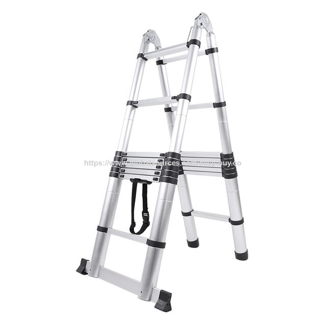 Household telescopic ladder outdoor telescopic ladder anti-pinch design anti-slip mat Telescopic ladders