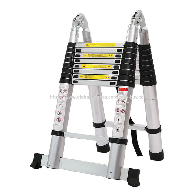 Household telescopic ladder outdoor telescopic ladder anti-pinch design anti-slip mat Telescopic ladders
