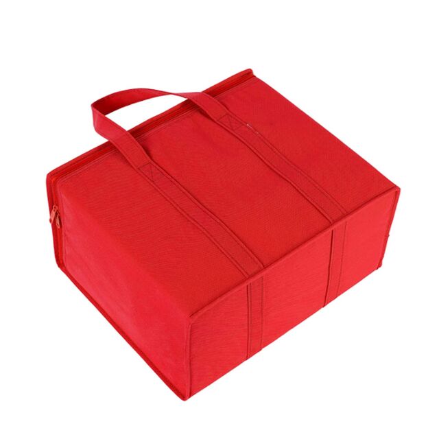 Custom Logo Promotional Supermarket Grocery Lunch Thermal Bag Insulated Non Woven Seafood Cooler Bag With Handle Cake