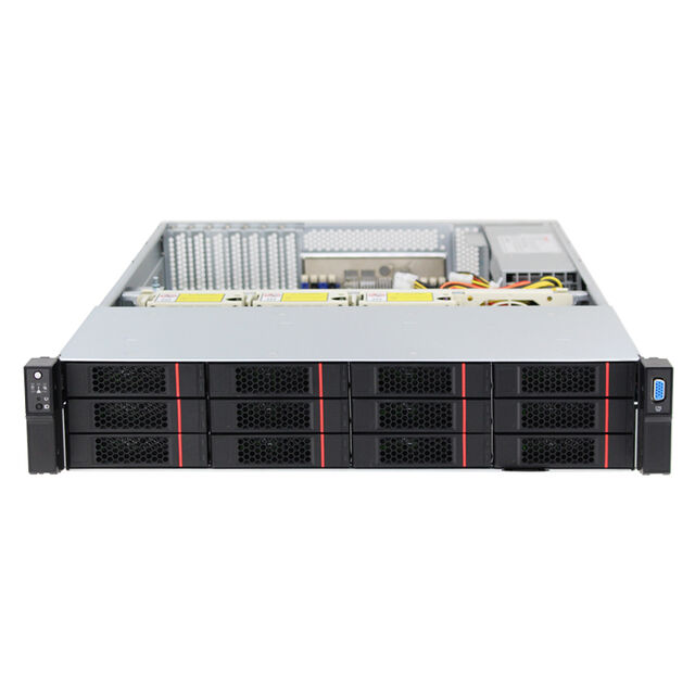 هيكل خادم Toploong M265-12 2U للبيع المباشر، 12*3.5 بوصة خليج HDD، مع مروحة ولوحة خلفية موسعة 12 جيجابايت للتخزين السحابي