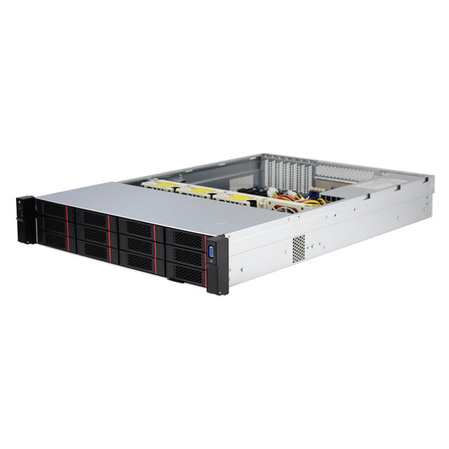 هيكل خادم Toploong M265-12 2U للبيع المباشر، 12*3.5 بوصة خليج HDD، مع مروحة ولوحة خلفية موسعة 12 جيجابايت للتخزين السحابي