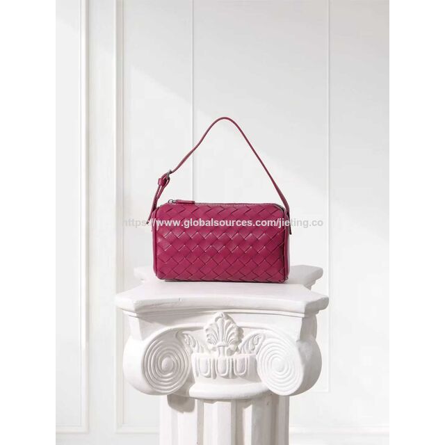 Wholesale Crocheted shoulder bag crocheted handbag braided bag woven leather bag woven crossbody (JT2925)