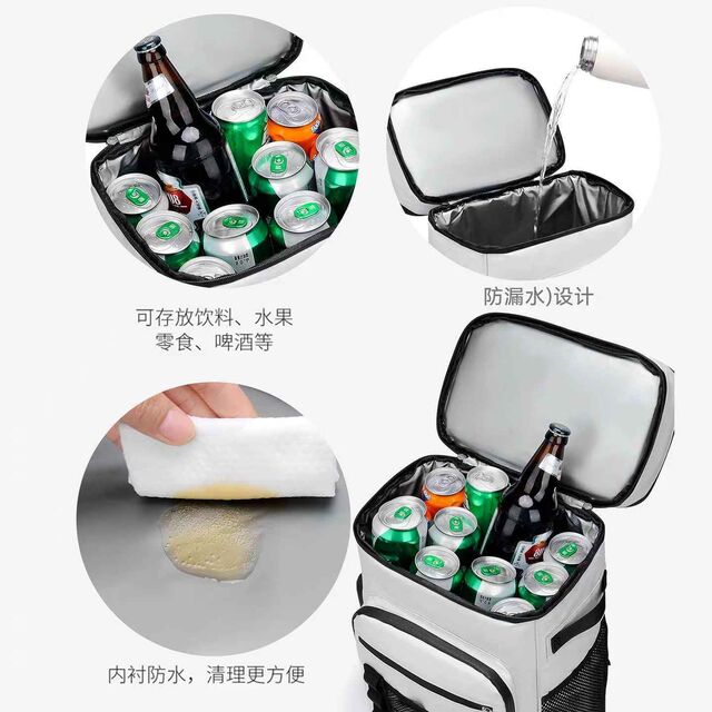 Large Capacity Double Layer Insulated Lunch Bag Leakproof Bento Tote, Thermal Cooler Bag for Work, Outdoor Camping & Picnic, Cro