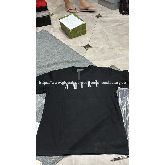 T-shirt décontracté de haute qualité en gros, nouvelle mode pour hommes, col rond, t-shirt en coton de marque AAA