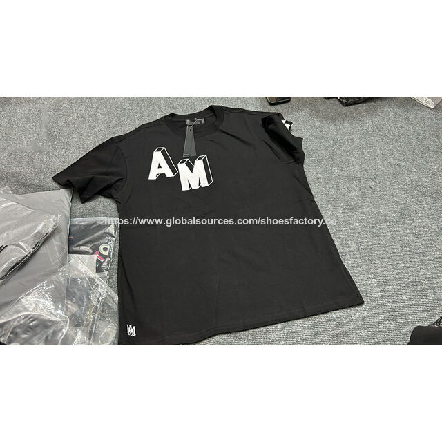 T-shirt décontracté de haute qualité en gros, nouvelle mode pour hommes, col rond, t-shirt en coton de marque AAA