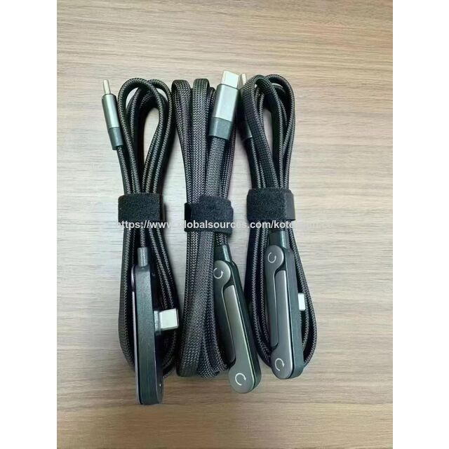 Invisible Holder Charger Cable, USB C to C PD 240W Fast Charging Cable with 360-degree Adjustable Metal Stand, 2-in-1 Holder