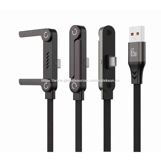 Invisible Holder Charger Cable, USB C to C PD 240W Fast Charging Cable with 360-degree Adjustable Metal Stand, 2-in-1 Holder