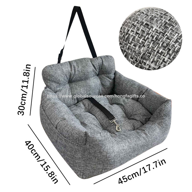 Asiento de coche para perros pequeños, asiento elevador para mascotas con consola central para coche, asiento para cachorros para perros pequeños