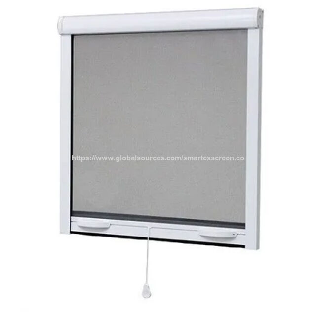 Mosquitera Retráctil de Fibra de Vidrio de Venta Caliente con Marco de Aluminio, Malla para Moscas Corredera y Plegable, Ventana Enrollable