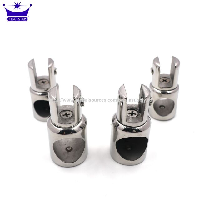 Adjustable Stainless Steel Rod Connector Polished Finish Heavy Duty Frame Hardware for Secure Curtain and Display Rack Mounting