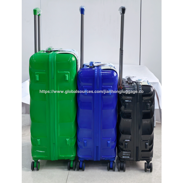 Custom Printed ABS+PC Hard Shell Travel Luggage Set Spinner Wheel Carry on Luggage Promotional Business Suitcase Maleta