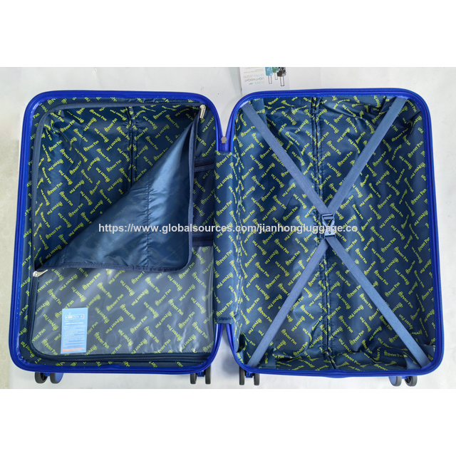 Custom Printed ABS+PC Hard Shell Travel Luggage Set Spinner Wheel Carry on Luggage Promotional Business Suitcase Maleta