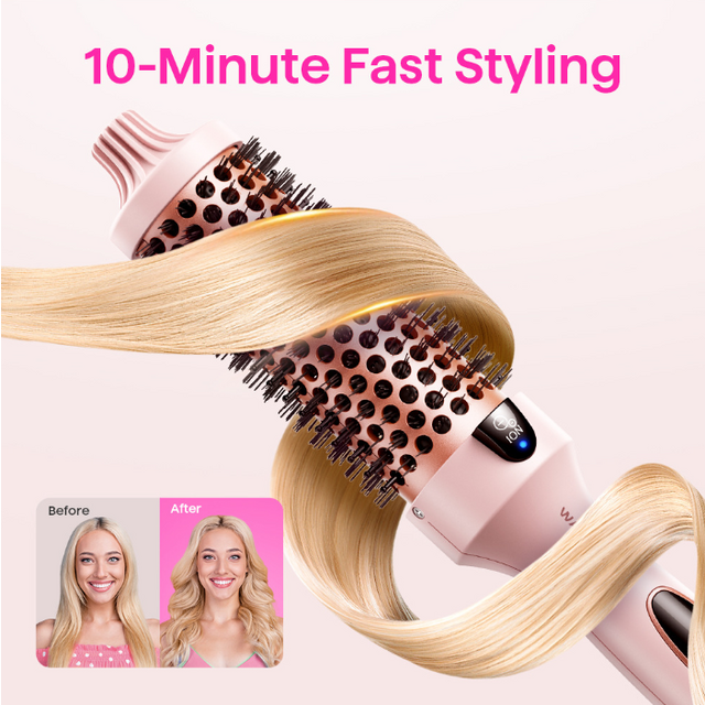 Peigne pour cheveux raides et duveteux, sèche-cheveux à permanente, tige de curling, sèche-cheveux à frange sous-pliée à double usage, fer à friser