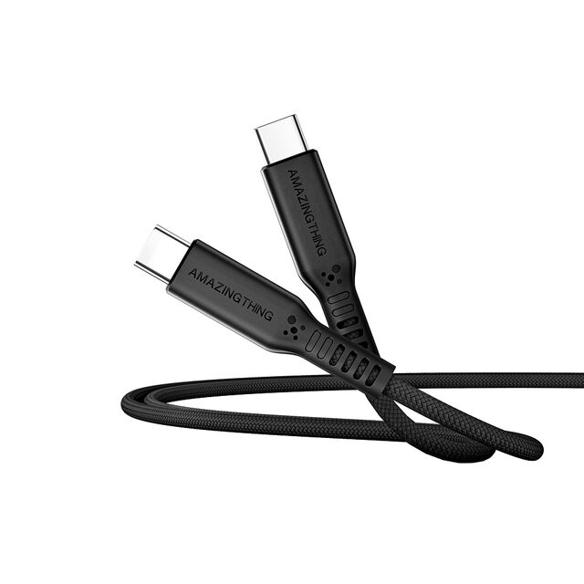 Cabo USB-C para USB-C AMAZINGTHING Speed Pro 60W para iPhone, 2.1M, Preto