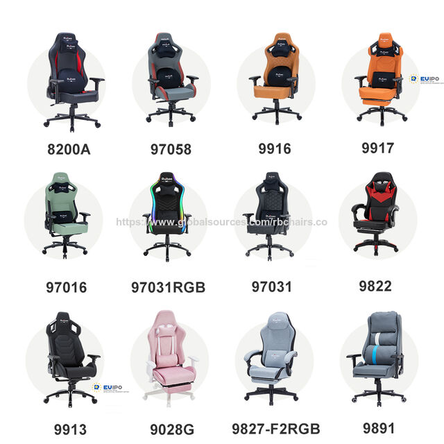 Silla Gaming Ruibao de Ante Marrón, Silla de Ordenador Ergonómica Reclinable con Soporte Lumbar