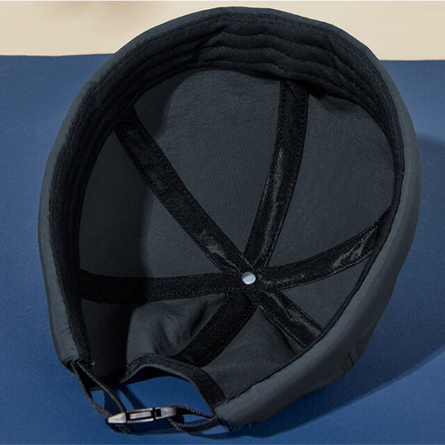 Hersteller Benutzerdefinierte Nylon Randlose Kappe Schnelltrocknendes Polyester Leon Hut Design Herren Retro Visier Gekräuselte Manschette Baseballkappe