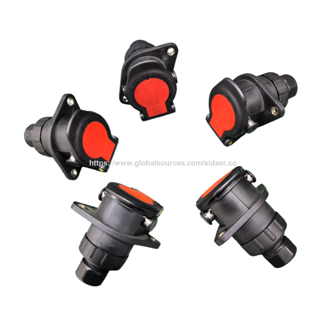 Fabricant Usine Connecteur Femelle 7 Broches en Alliage de Zinc 24V pour Remorque de Camion