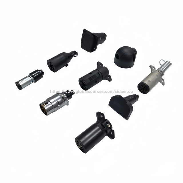 Fabricant Usine Connecteur Femelle 7 Broches en Alliage de Zinc 24V pour Remorque de Camion