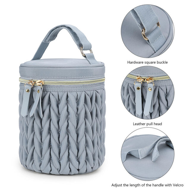 New Waterproof Portable Quilted Embroidered Baby Bottle Insulation Bag Stroller Hanging Feature Multi-Use Storage for Breast