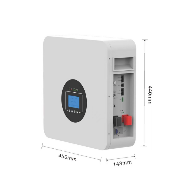 Prix usine Ultra-Compact Carré 5KWH LiFePO4 Batterie support Bluetooth et WiFi pour stockage d'énergie domestique