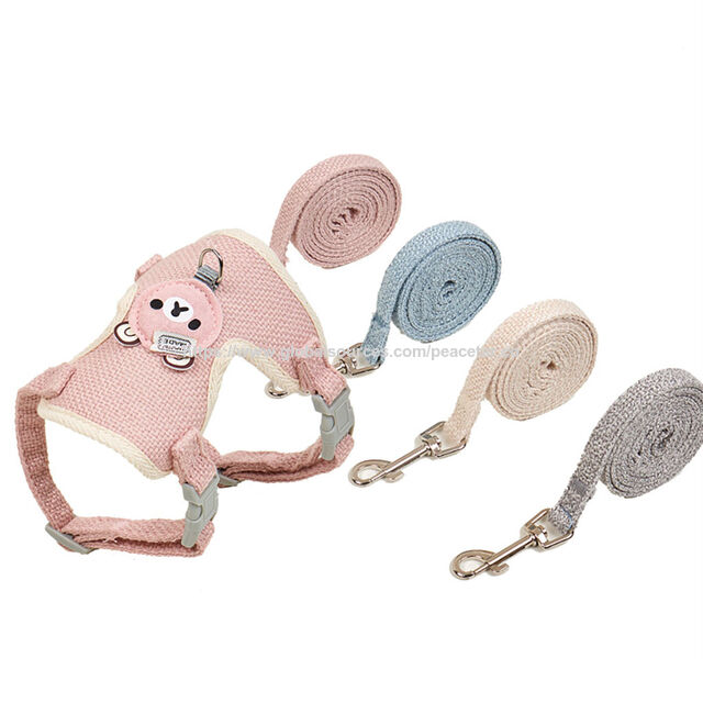 Coleira Peitoral Ajustável para Animais de Estimação e Conjunto de Guia de 120 cm. Para Animais de Pequeno Porte (Gatinho e Filhote). Tamanho P-M.