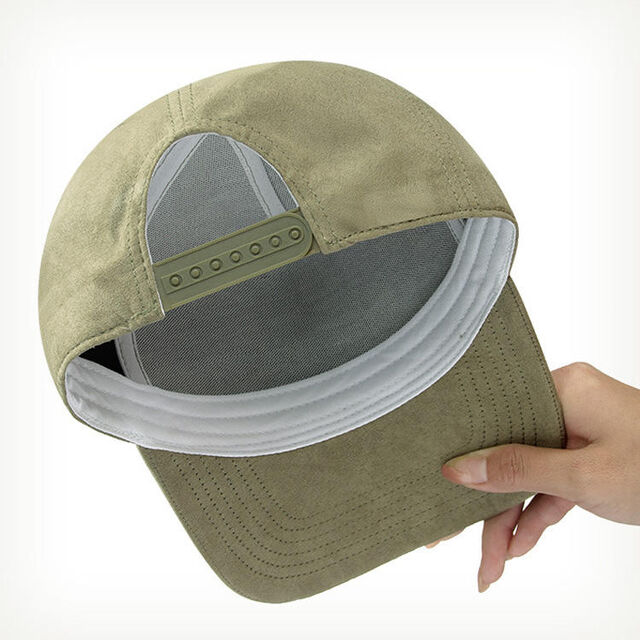 Casquette de baseball unie brodée personnalisée avec logo en daim, personnalité, 5 panneaux, haute couronne, vente en gros, pour l'extérieur