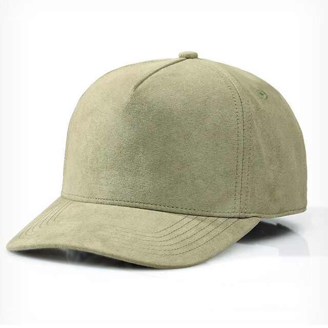 Casquette de baseball unie brodée personnalisée avec logo en daim, personnalité, 5 panneaux, haute couronne, vente en gros, pour l'extérieur