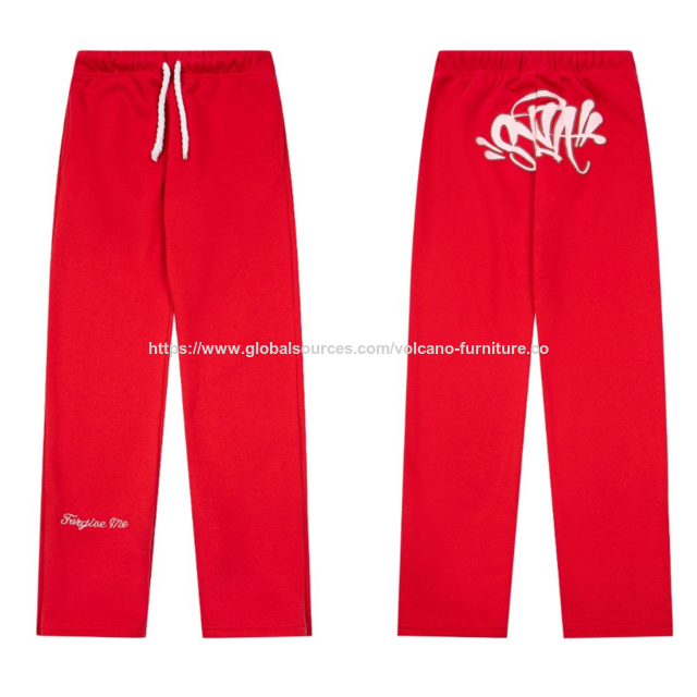 Pantalons de sport tendance en polaire matelassée style hip-hop américain Synaworld Drill en gros