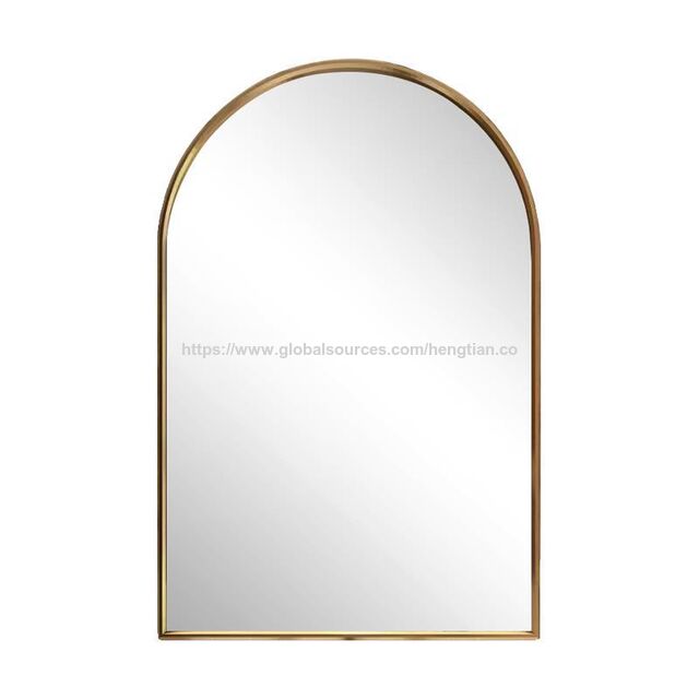 Espejo de baño, espejo de pared para lavabo, iluminación LED inteligente, espejo de tocador arqueado antivaho para baño
