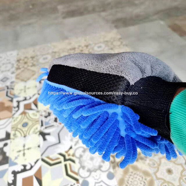 Autowaschset: Chenille-Autowaschhandschuh, verdickt, kratzt nicht auf dem Lack, weiche staubentfernende Fasern