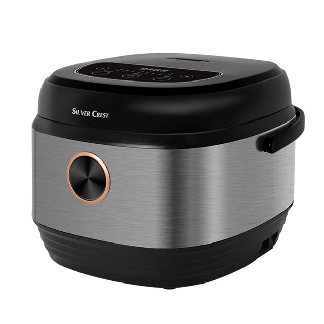 Cuiseur à Riz Intelligent Multifonction avec Maintien au Chaud, 5L, Affichage LED, Plastique Blanc, Utilisation Facile