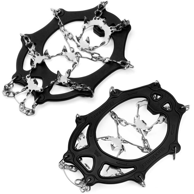 Crampones Antideslizantes para Hielo, 19 Puntas de Acero Inoxidable, para Botas y Zapatos de Hombre, Mujer y Niños - Tracción Superior para Nieve y Hielo
