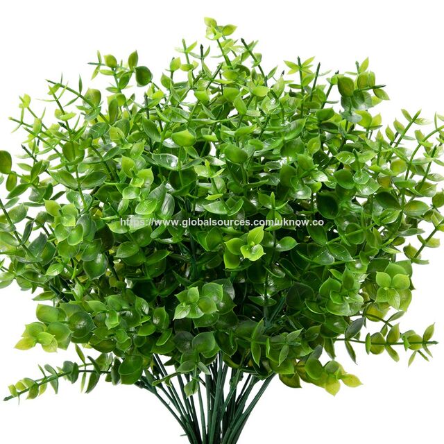 Flores Artificiais Falsas para Exterior, Folhagem de Plástico Verde para Interior e Exterior, Jardineiras Suspensas, Casa, Escritório