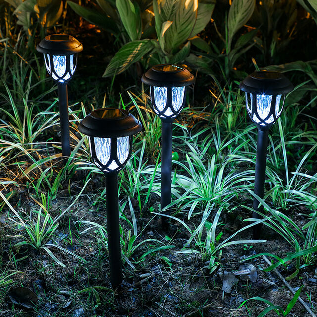 Solar-Gartenleuchten für den Außenbereich, LED-Dekorationsleuchten für Rasen, wasserdichte Bodenleuchten im Café-Stil