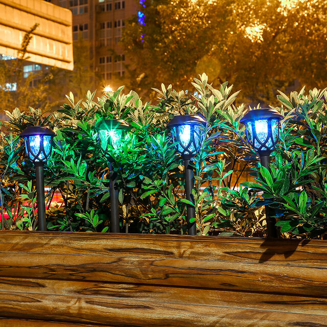 Solar-Gartenleuchten für den Außenbereich, LED-Dekorationsleuchten für Rasen, wasserdichte Bodenleuchten im Café-Stil