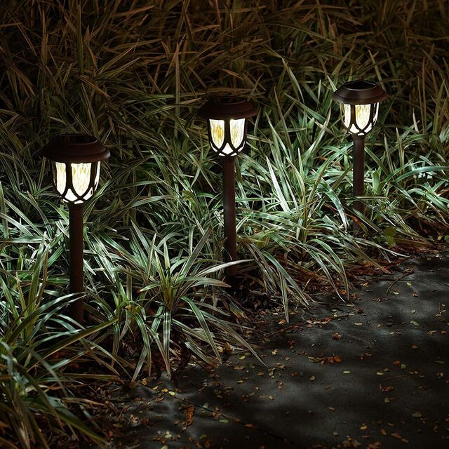 Solar-Gartenleuchten für den Außenbereich, LED-Dekorationsleuchten für Rasen, wasserdichte Bodenleuchten im Café-Stil