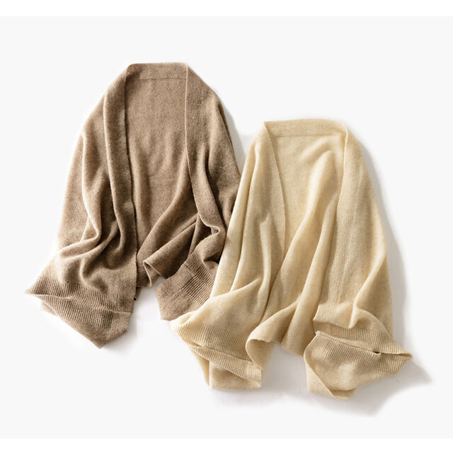 Weicher Damen Capelet Poncho Pullover aus reiner Kaschmirwolle