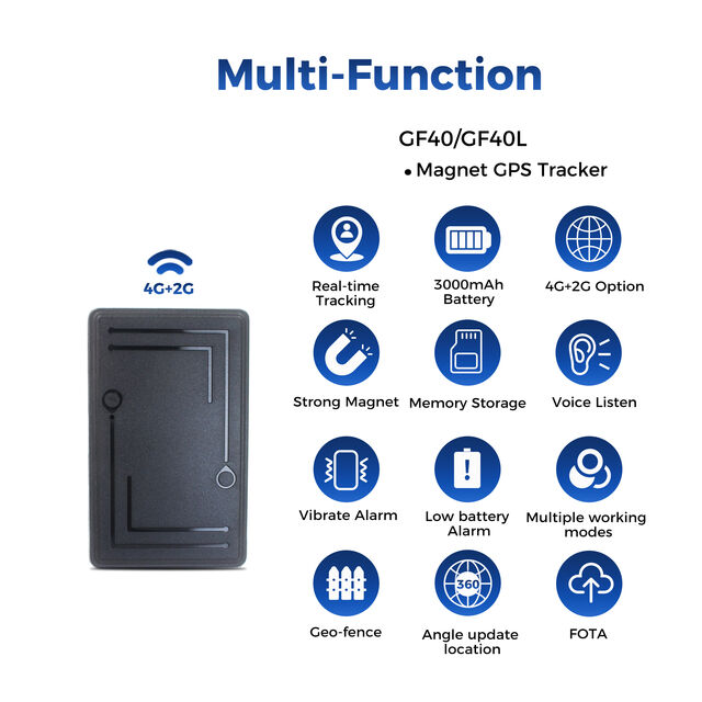 Trackeur GPS Magnétique Sans Fil 4G 3000mAh pour Véhicules et Actifs, Mini Trackeur GPS Magnétique pour Voiture