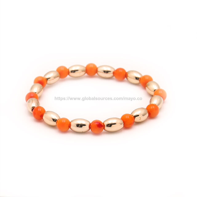 Elastische Perlenarmbänder aus Modeschmuck mit Charm-Anhängern