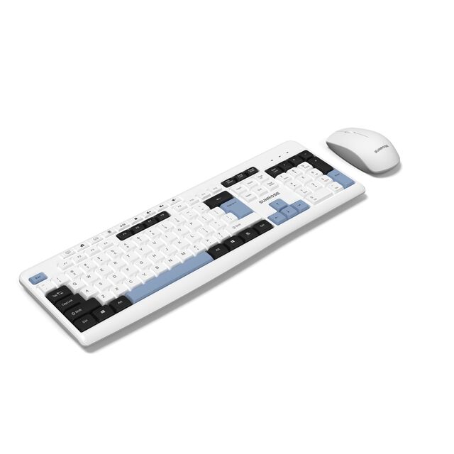 Combo de Teclado e Mouse Sem Fio OCC336 Preto Tamanho Completo 104 Teclas para Laptop Windows