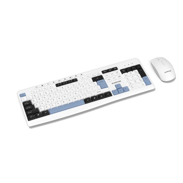 Combo de Teclado e Mouse Sem Fio OCC336 Preto Tamanho Completo 104 Teclas para Laptop Windows
