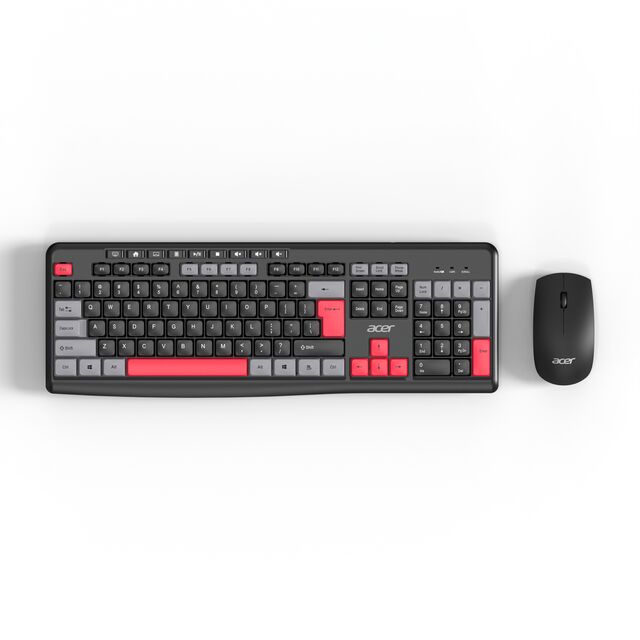 Combo de Teclado e Mouse Sem Fio OCC336 Preto Tamanho Completo 104 Teclas para Laptop Windows
