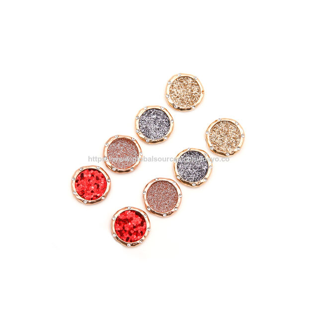 Pack de Pendientes de Moda de Resina con Purpurina Multicolor
